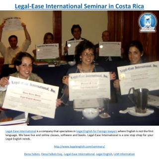 Legal-Ease International Seminar in Costa Rica