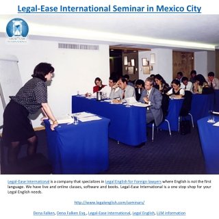 Legal-Ease International Seminar in Mexico City