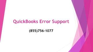 QuickBooks  Error Support