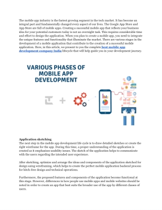 what are the various phases of mobile app development