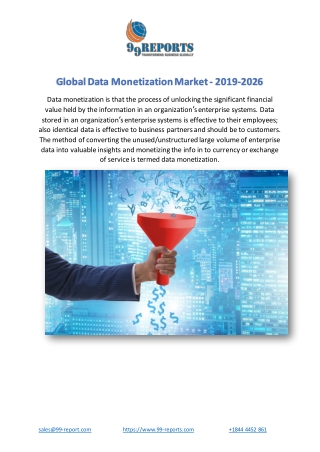 Global Data Monetization Market - 2019-2026