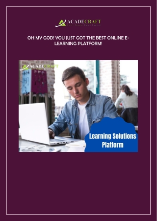 ONLINE E-LEARNING PLATFORM