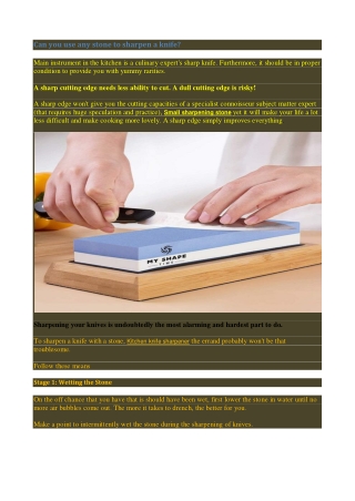 How to sharpen a knife whetstone