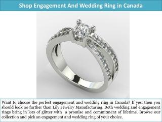 Shop Engagement And Wedding Ring in Canada