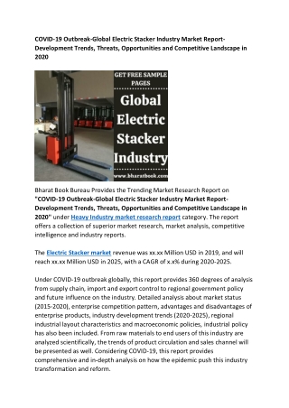 Global Electric Stacker Market COVID-19 Impact in 2020