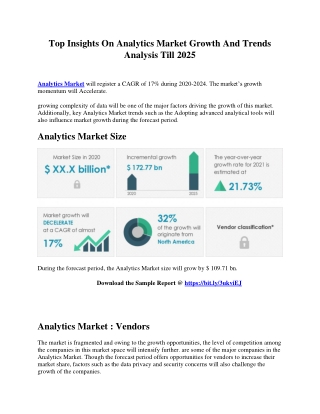 Top Insights On Analytics Market Growth And Trends Analysis Till 2025