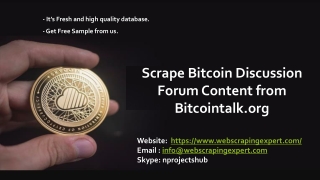 Scrape Bitcoin Discussion Forum Content from Bitcointalk.org