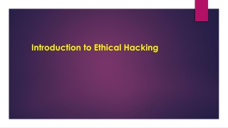 Introduction to Machine learning
