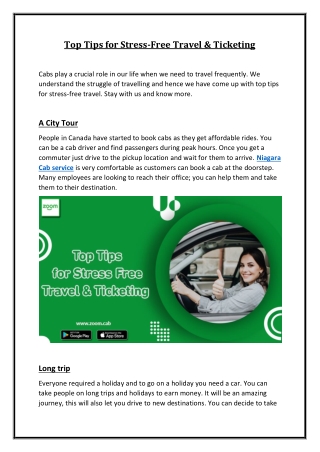 Top Tips for Stress-Free Travel & Ticketing