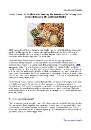 Edible Nuts Market - Global Opportunity Analysis, Industry Trends and Forecast