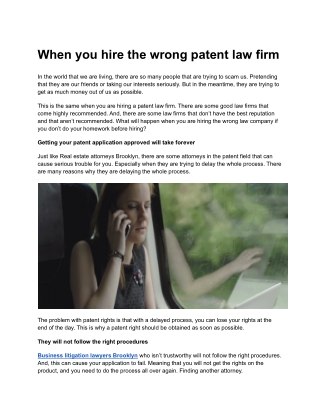 When you hire the wrong patent law firm