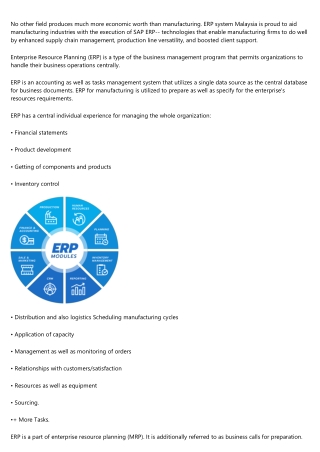 ERP solutions company Singapore, Malaysia: What You Need to Know