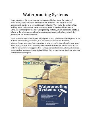 Waterproofing System