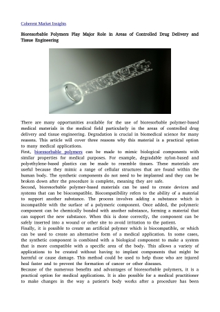 Bioresorbable Polymers4