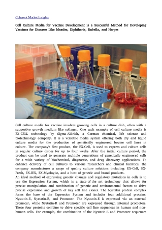 Cell Culture Media for Vaccine4
