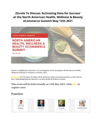 The North American Health, Wellness & Beauty eCommerce Summit 2021