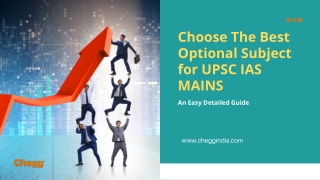 Best Optional Subject for UPSC IAS MAINS- An Easy Detailed Guide