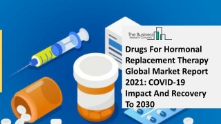 Drugs For Hormonal Replacement Therapy Global Market Report 2021 COVID-19 Impact And Recovery To 2030