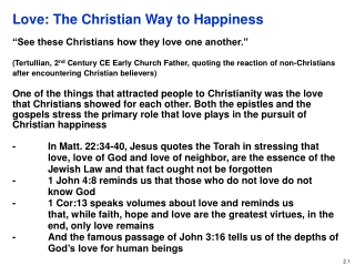 Love: The Christian Way to Happiness