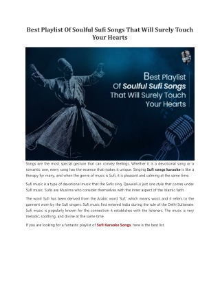 Best Playlist Of Soulful Sufi Songs That Will Surely Touch Your Hearts