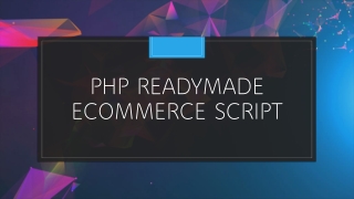 Readymade php ecommerce script