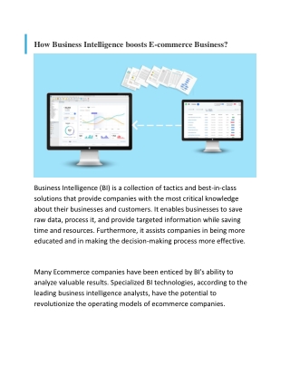 How Business Intelligence boosts E-commerce Business?