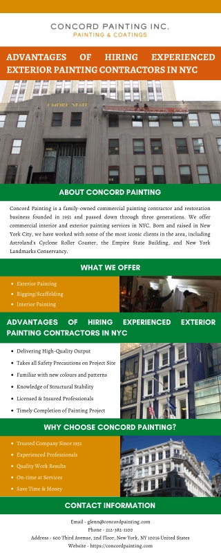 Advantages of Hiring Experienced Exterior Painting Contractors in NYC