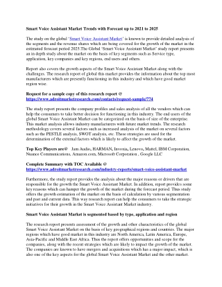 Smart Voice Assistant Market