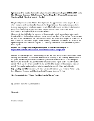 Epichlorohydrin Market