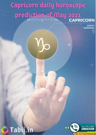 Capricorn daily horoscope prediction of May 2021