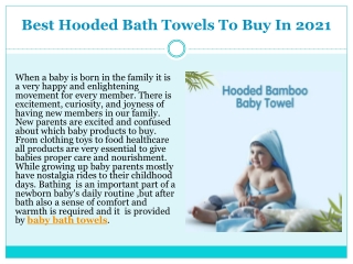 Best Hooded Bath Towels To Buy In 2021
