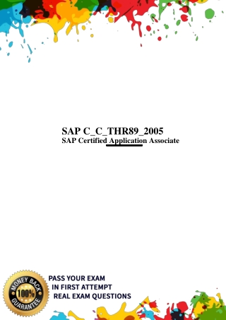 SAP C_THR89_2005 Dumps – Authentic C_THR89_2005 PDF - Dumpsforsure.com