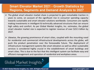 Smart Elevator Market to 2027 - Revenue, Demand and Growth Analysis