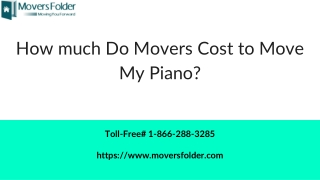 How much Do Movers Cost to Move My Piano