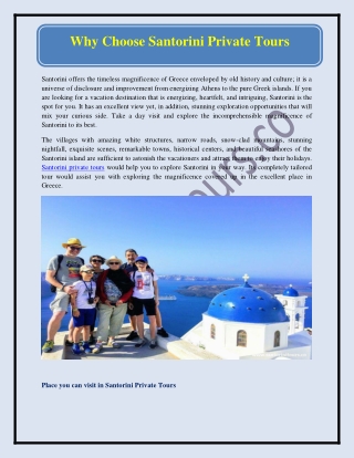 Why Choose Santorini Private Tours