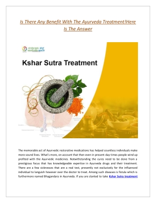 Is There Any Benefit With The Ayurveda Treatment