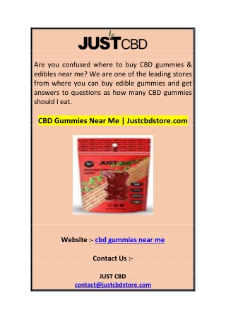 CBD Gummies Near Me Justcbdstore.com 0