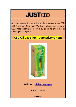 CBD Oil Vape Pen  Justcbdstore.com 0