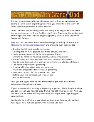 Gardening With GrandDad
