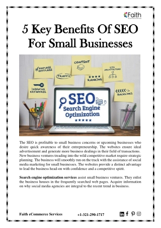 5 Key Benefits Of SEO For Small Businesses