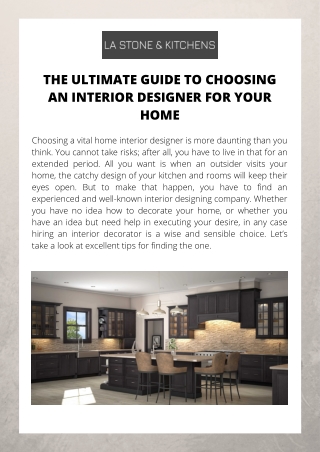 The Ultimate Guide to Choosing an Interior Designer for Your Home