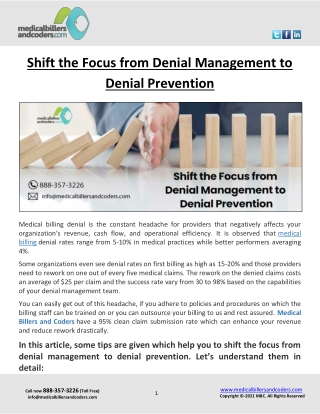 Shift the Focus from Denial Management to Denial Prevention