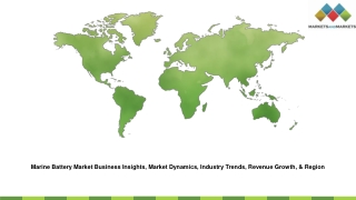 Marine Battery Market Business Insights, Market Dynamics, Industry Trends