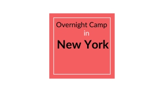 Overnight camp in new york