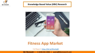 Fitness App Market Size Worth $10.5 billion by 2026 - KBV Research