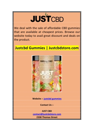 Justcbd Gummies  Justcbdstore.com 0