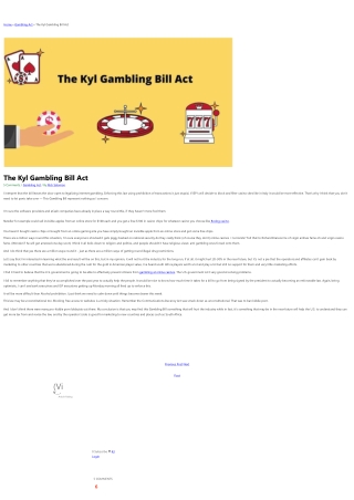 The Kyl Gambling Bill Act