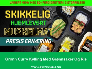 Gronn Curry Kylling Med Gronnsaker Og Ris