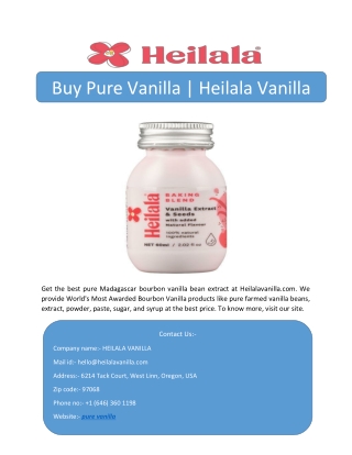 Buy Pure Vanilla | Heilala Vanilla