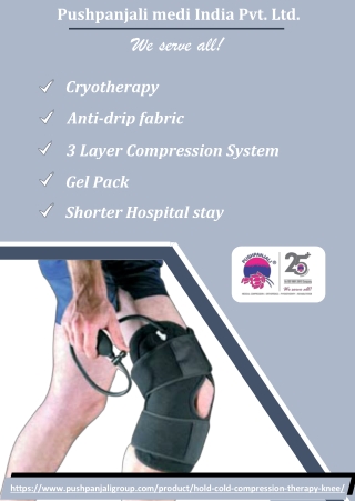 Knee Cold Compression Therapy | Pushpanjali medi India Pvt Ltd